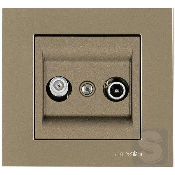 Розетка подвійна TV (TV+SAT) кінцева Arvia Electric KAREN Титан (20 05 2000 290)